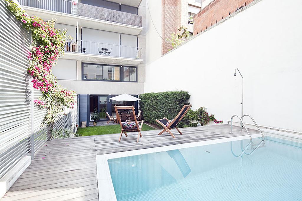 Apartment Barcelona Rentals - Private Pool And Garden Center Exterior foto
